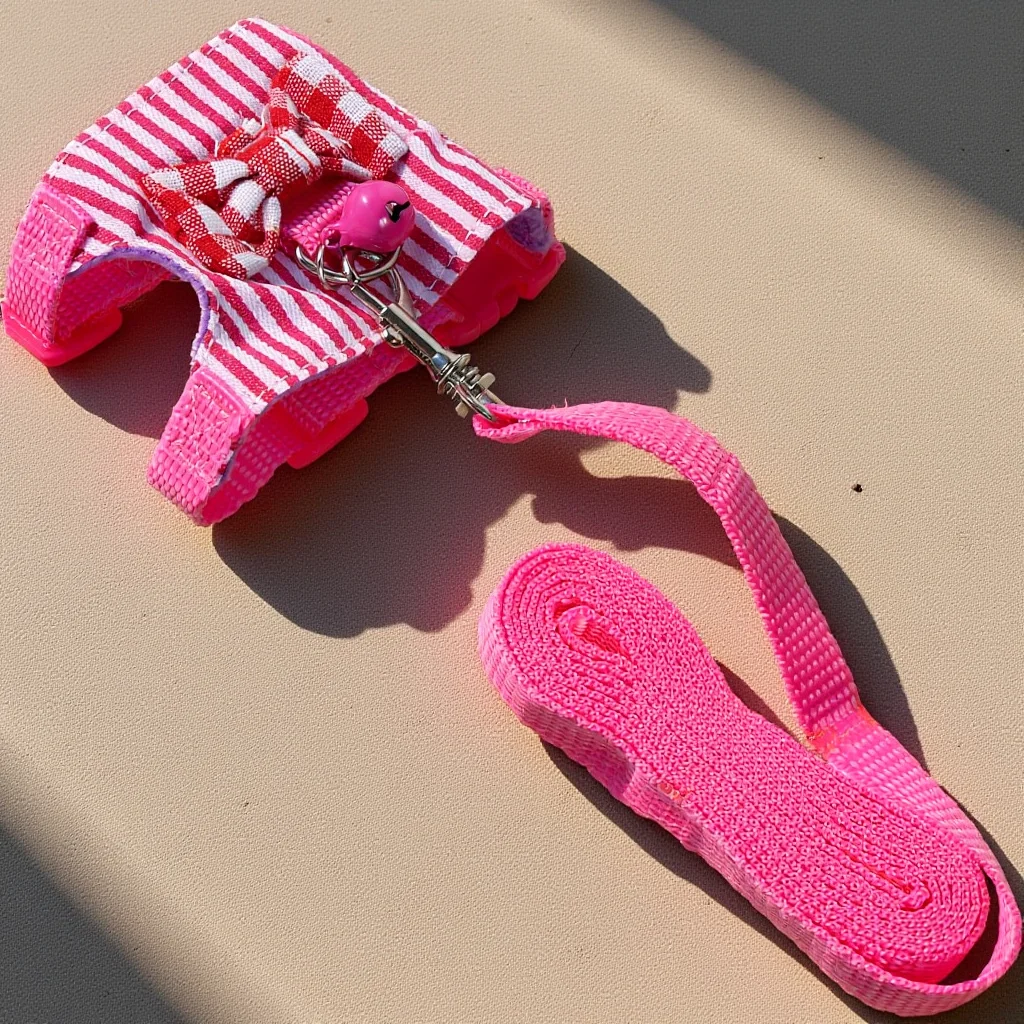 

1Set Bunny Harness Leash Set Stylish Denim Pet Clothes for Small Animals Comfortable Fit Ideal for Walking Holidays Photos