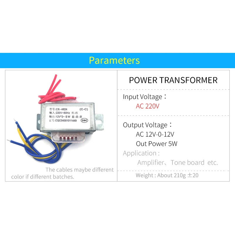 UNISIAN NEW 5W Dual AC12V EI Transformer  220V Inpu Double AC12V Output Power supply Transformer For Preamplifier