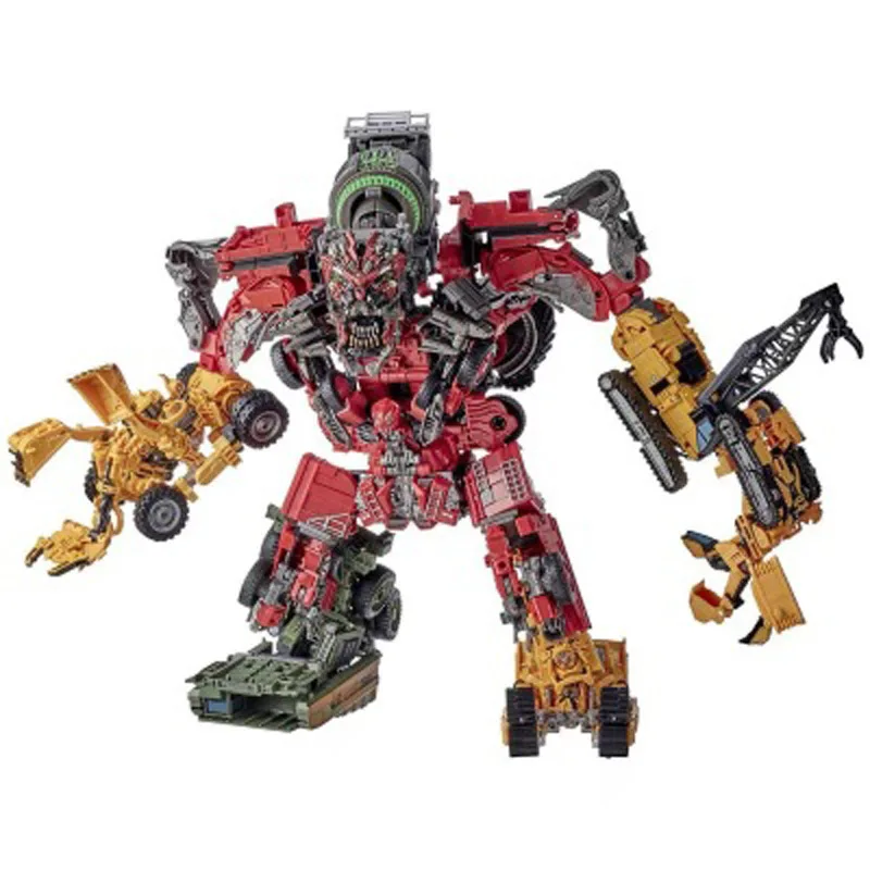 TAIBAI YS08 DD01 SS Hercules  8-in-1 Transformation Yellow Roar Heavy Duty Magic Sickle Engineering Vehicle Robot Model
