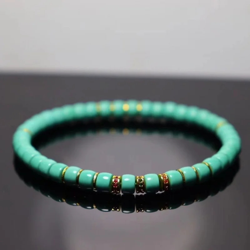 Hubei Turquoise Old Style Bracelet Small Beads 6mm Fashion Versatile