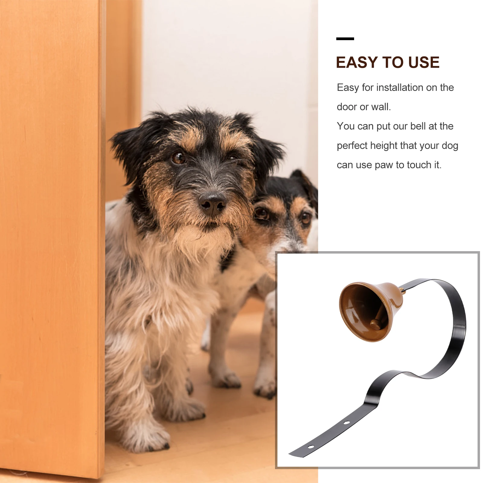 

Dog Doorbell Polite Training Bells for Potty Puppy Pet Housebreaking Wall-mounted Perfect Height