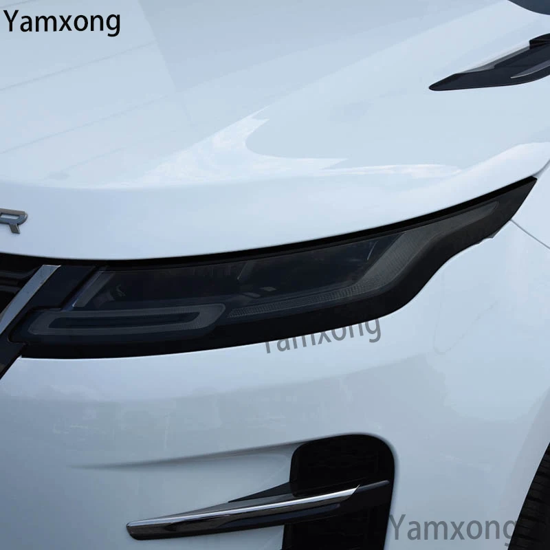 For Range Rover Evoque 2012-2018 Car Headlight Protective Film Black Transparent  Anti Scratch Auto Repair Anti-Scratch Sticker