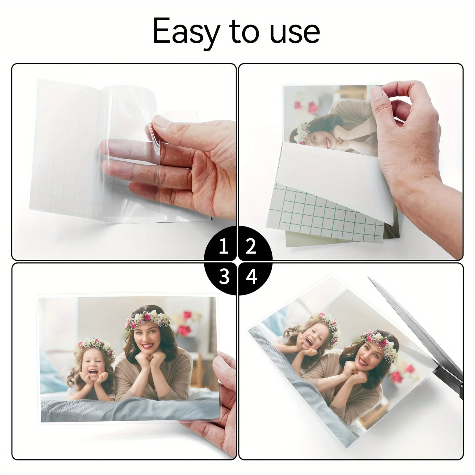 50 or 100 Sheets A6 Clear Self-Adhesive Cold Laminating Film 4.1x5.8" Document & Photo Protection Cold Lamination Paper