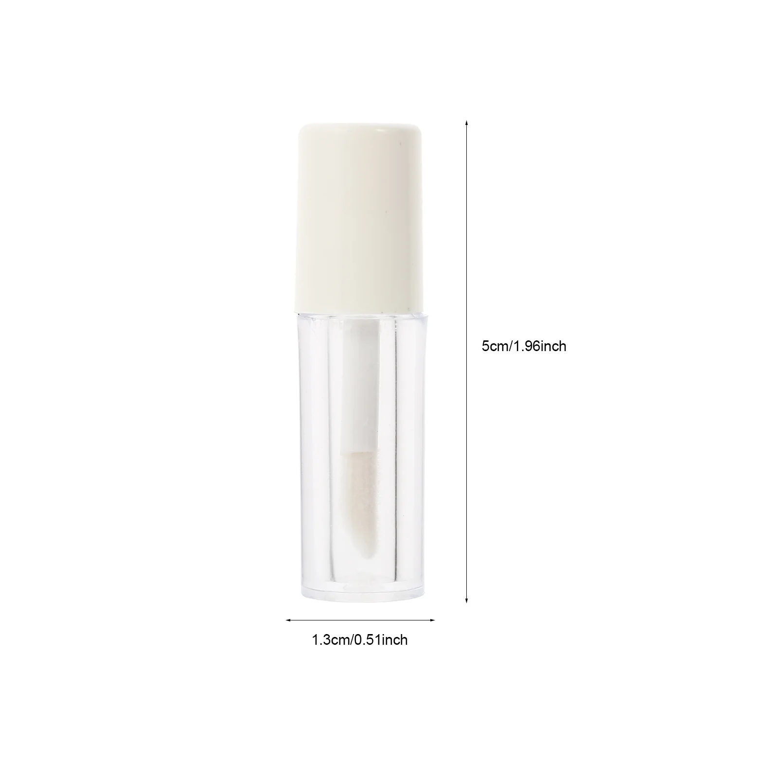 10 pièces Tubes de brillant clair vide 1 2ml blanc brillant à lèvres Tubes capuchon Portable bricolage échantillons conteneurs pour rouge à lèvres maquillage