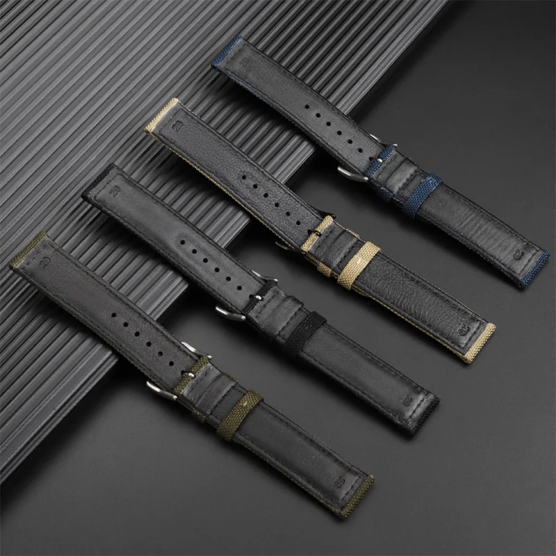 Waterproof canvas strap 21mm for Jaeger LeCoultre Beichen Q902843J Q9028181 Q9028471 series soft nylon strap bracelet accessorie