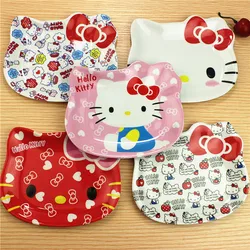 Kawaii Sanrio Anime Hello Kitty Dinner Plate Ceramic Tableware Cartoon Cute Children  Fruit Plate Cake Fruit Plate Snacks Tray