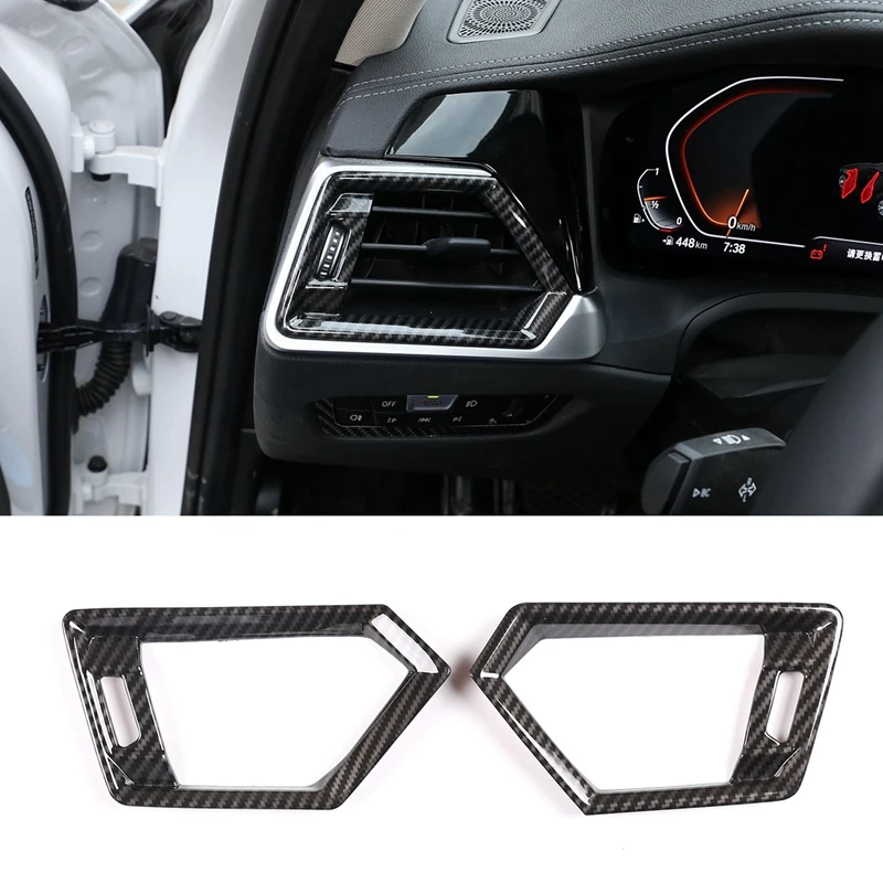 For BMW 3 Series G20 G28 2019-2020 Carbon Fiber Side Air Conditioning Vent Outlet Cover Trim Sticker LHD