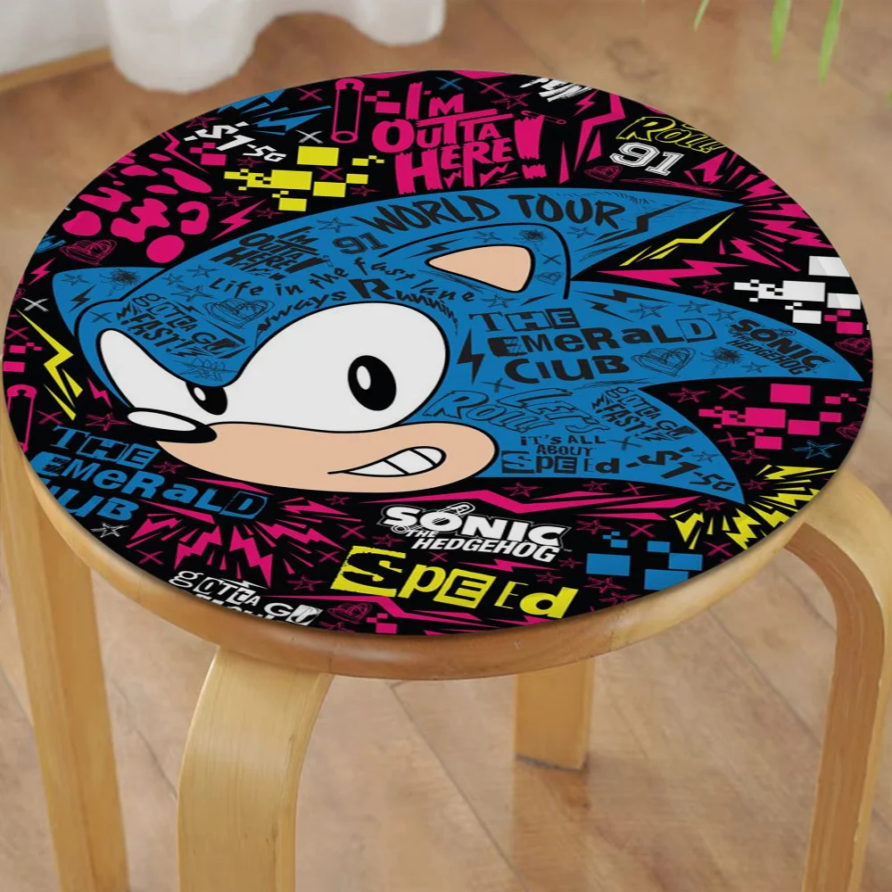 Supersonic-S-Sonic-Game Classic MovieNordic Printing Seat Cushion Office Dining Stool Pad Sponge Sofa Mat Non-Slip Cushions Home