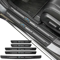 Protector de umbral de puerta de coche, calcomanías de fibra de carbono para Geely Atlas Coolray Emgrand EC7 EC8 X7 EX7 CK2 CK3 GL GS