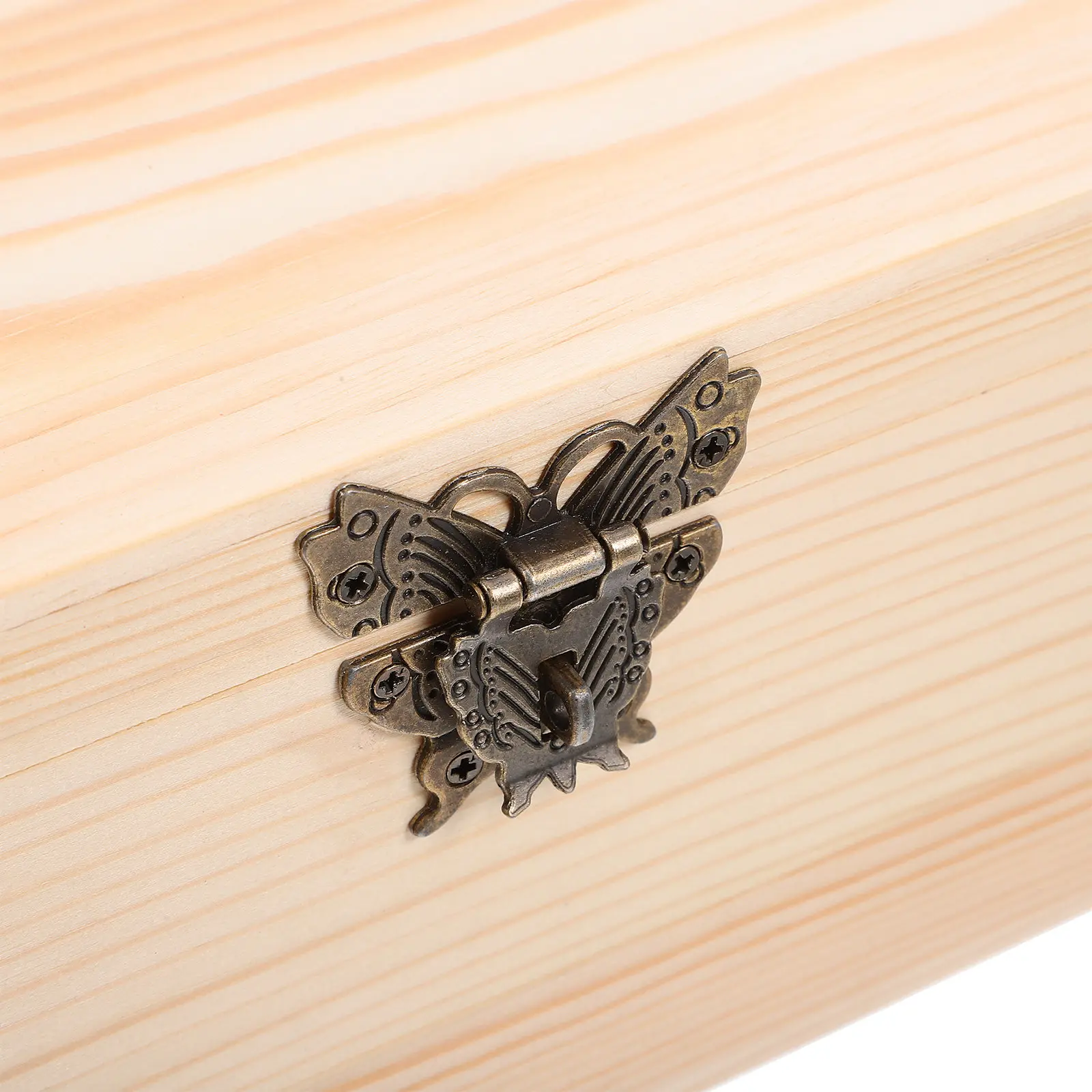 Wooden Storage Box Lidded Crafts Case Multipurpose Organizer for Jewelry Keepsakes Watches Desktop Decor Endurable Wood Box