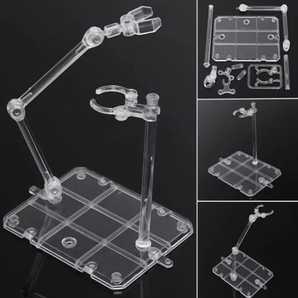 Perfect Transparent Action Figure Display Stand Movable Assembly Gundam Models Rack PVC Figure Stand for HG 1/144 Cinema Game
