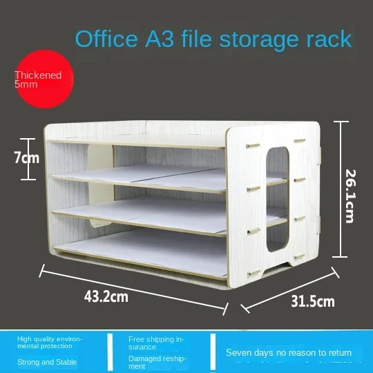 Bill sorting box, book archives office, layered desktop file rack storage box