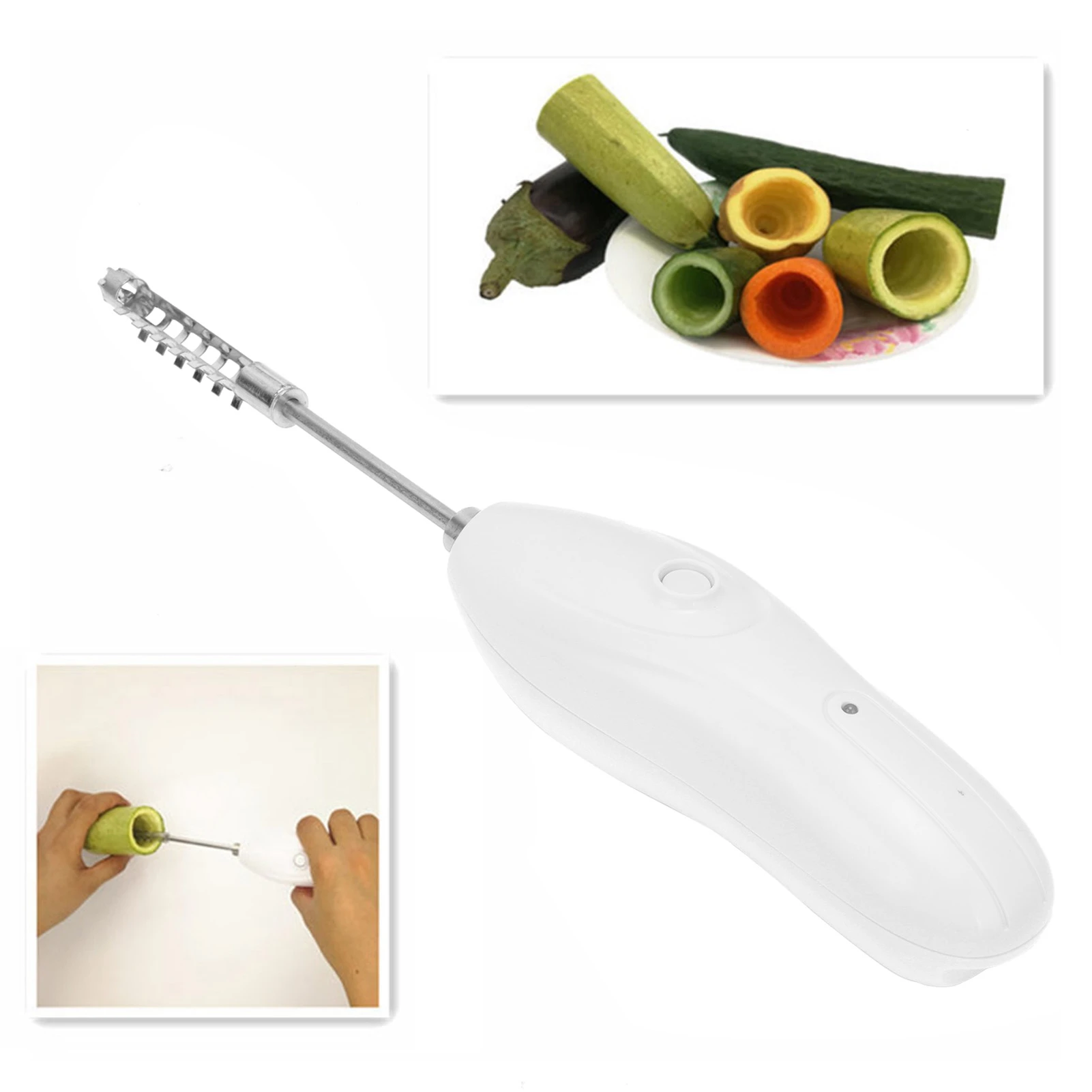 Multifunctional Scale Scraper Seafood Descaler Replaceable Blade Electric Fruit Digging Vegetable Corer for Home