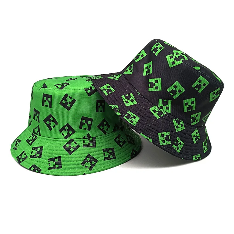 Game Pattern Fischerhut für Damen und Herren, Sommer-Sonnenschutz, Fischerhut, Unisex, wendbar, Panama, modisch, dekorativer Sonnenhut, Hiphop