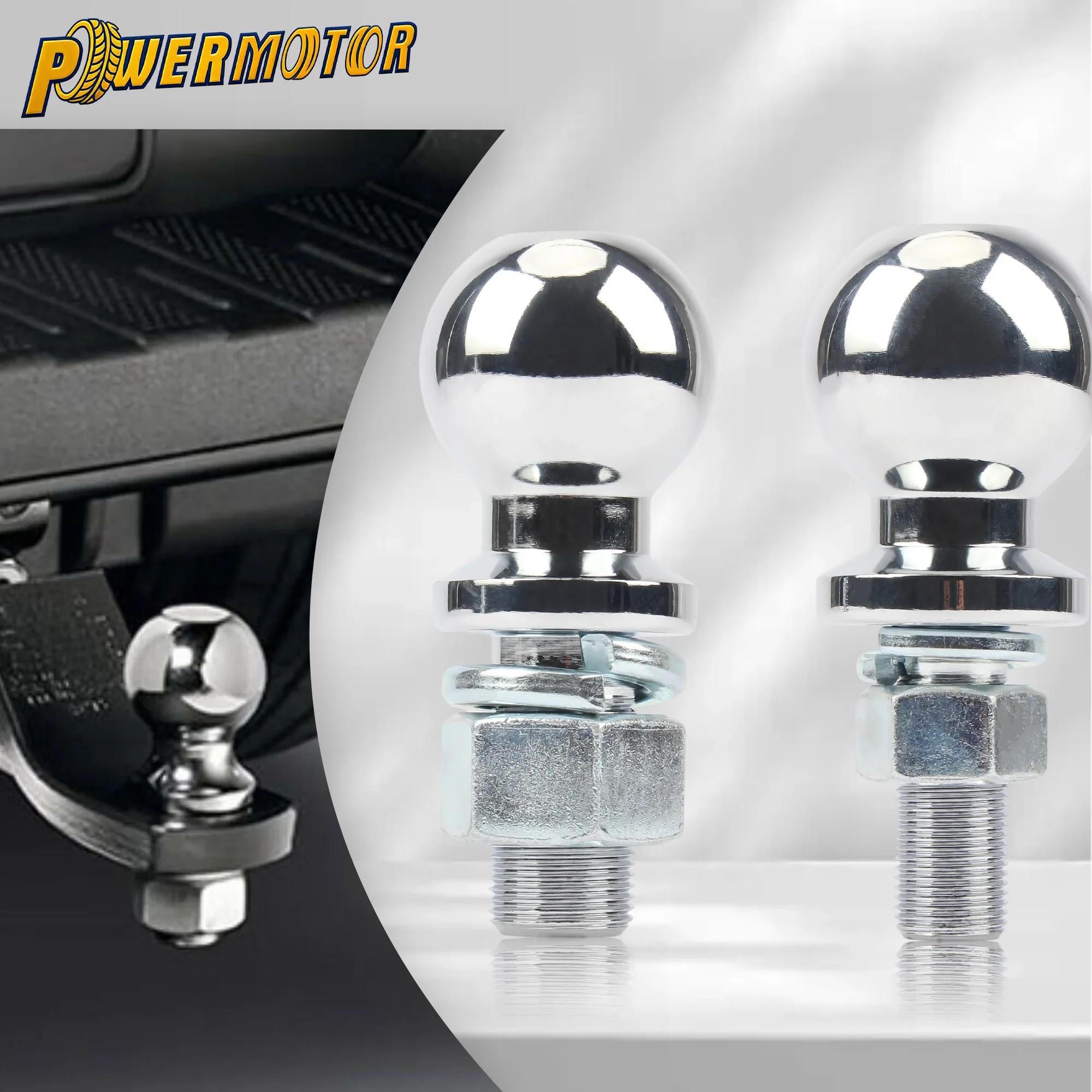 

UTV ATV Quad Rear Traction Hitch Mount Tow Ball Shank Coupling Trailer Parts 2000 3500 6000LB For Campers Boat Trailers Caravan