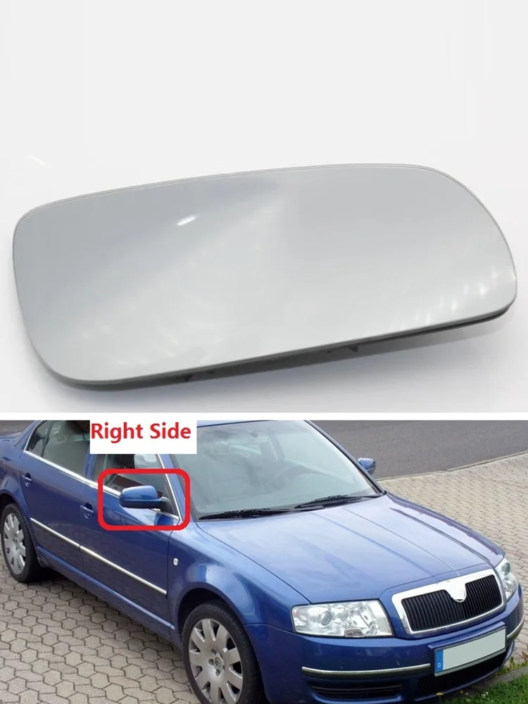 Szkło lusterka prawego bocznego do Skoda Superb B5 2001 2002 2003 2004 2005 2006 2007 2008 Samochodowe lusterko boczne tylnego podgrzewanego lusterka — zdjęcie 2