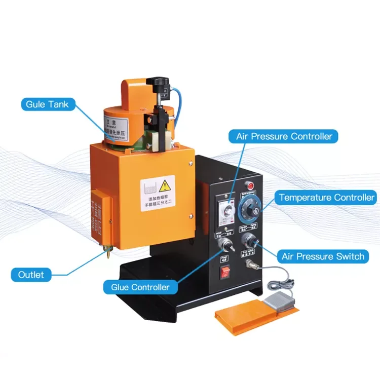 【HOT】2L Hot Melt Glue Machine With Line/spray Nozzles With 2L Glue tank
