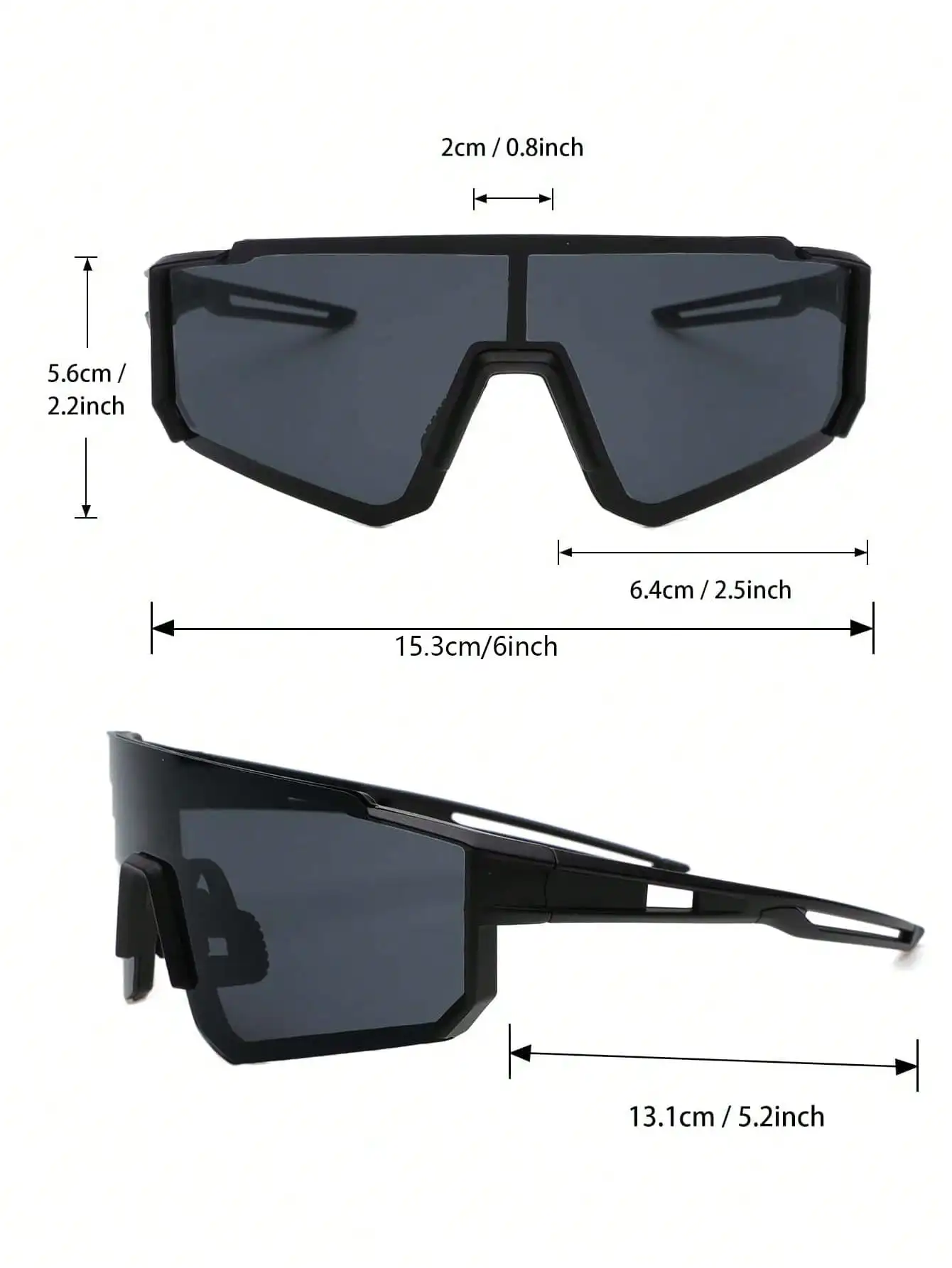 1 PC Of Large Frame Integrated Ski Goggles Against The Wind And Sand Fashion Travel Sunglasses Clothing Accessories