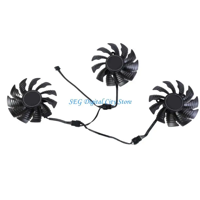 

U75B 3Pcs PLA09215S12H 82mm 4Pin Video Card Fan Easy Installation Replace for 2080