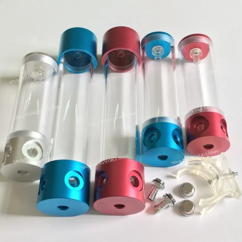 

Computer water acrylic transparent cylindrical water tank liquid-cooled split heat dissipation water tank aluminum alloy