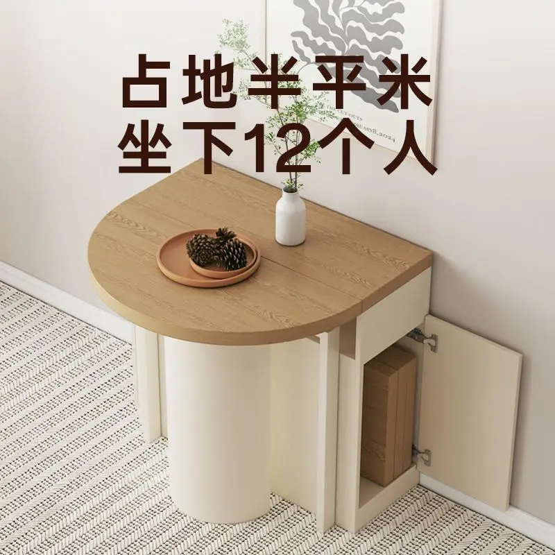 Tavolo da pranzo pieghevole a scomparsa semplice per la casa