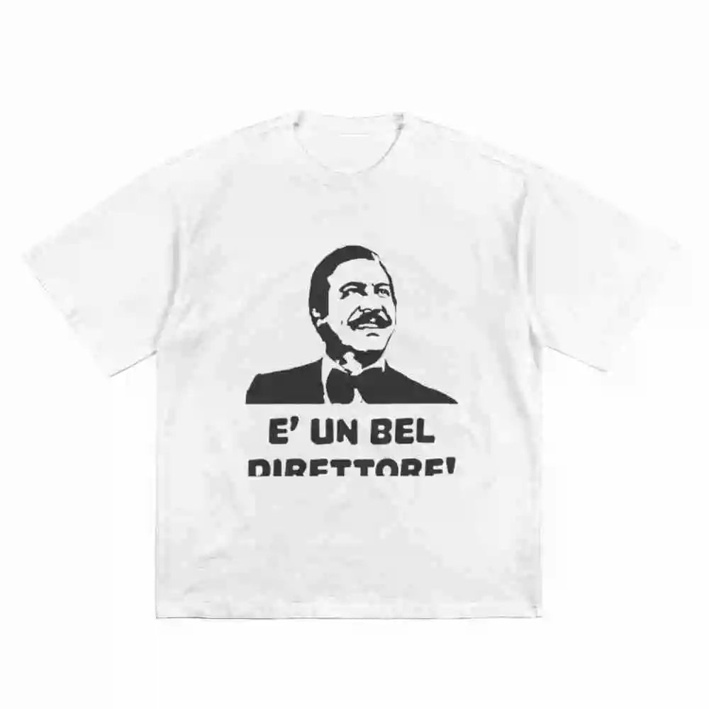 Calboni Bel Director Fantozzi Short Sleeve Tee 100% Cotton T-Shirt