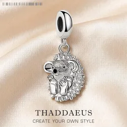 Hot Fashion Jewelry Cute Hedgehog Pendant Charm Sweater 925 Sterling Silver Gift For Women Men