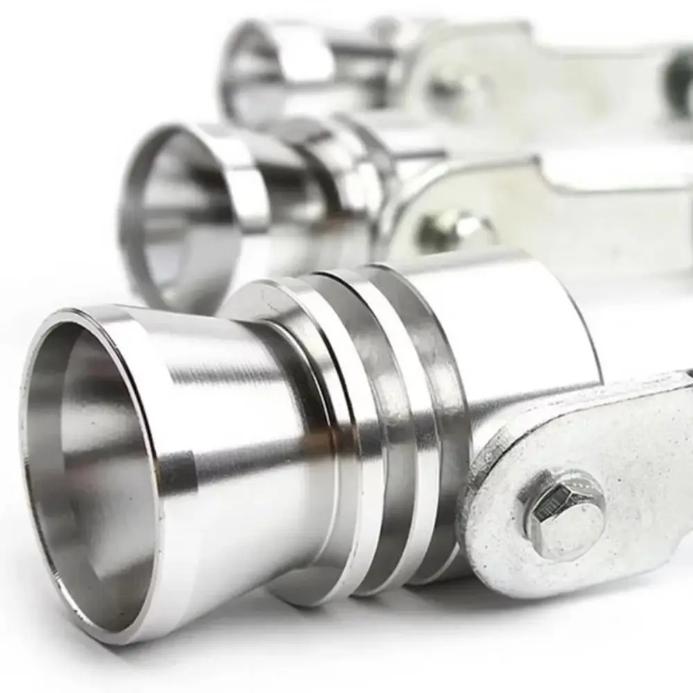 Universal Car Sound Simulator Exhaust Expander Aluminum Exhaust Pipe Sound Generator Sound Changer Turbine Tailpipe Whistle
