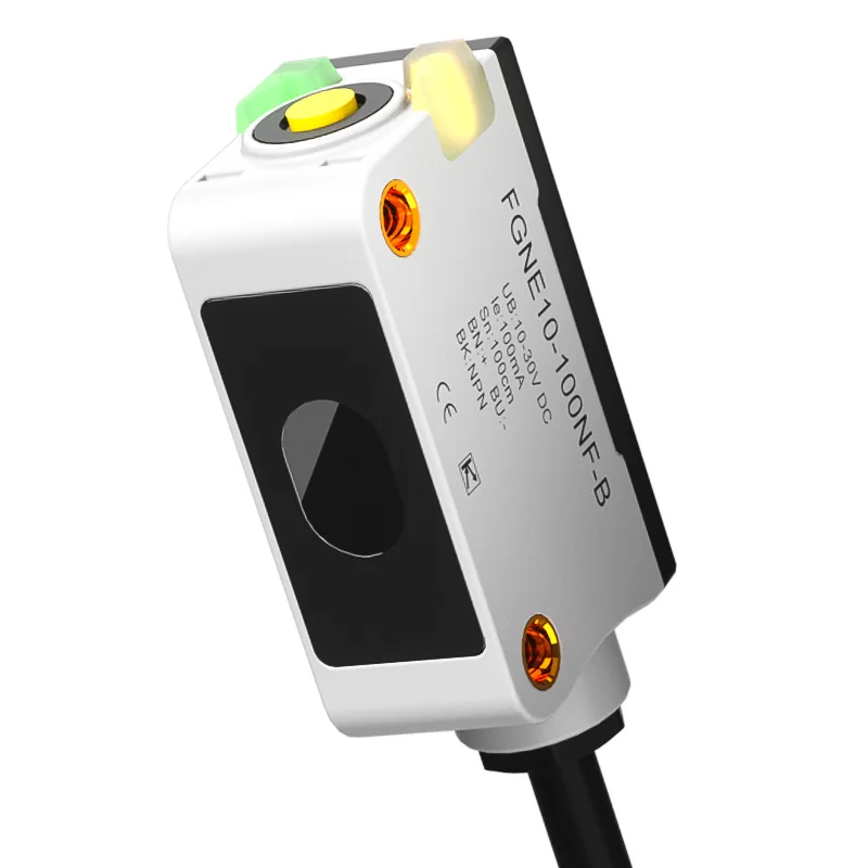 FGNE10-100NF-B TOF Background Suppression Detection 1M Transparent Glass Inspection Photoelectric Sensor