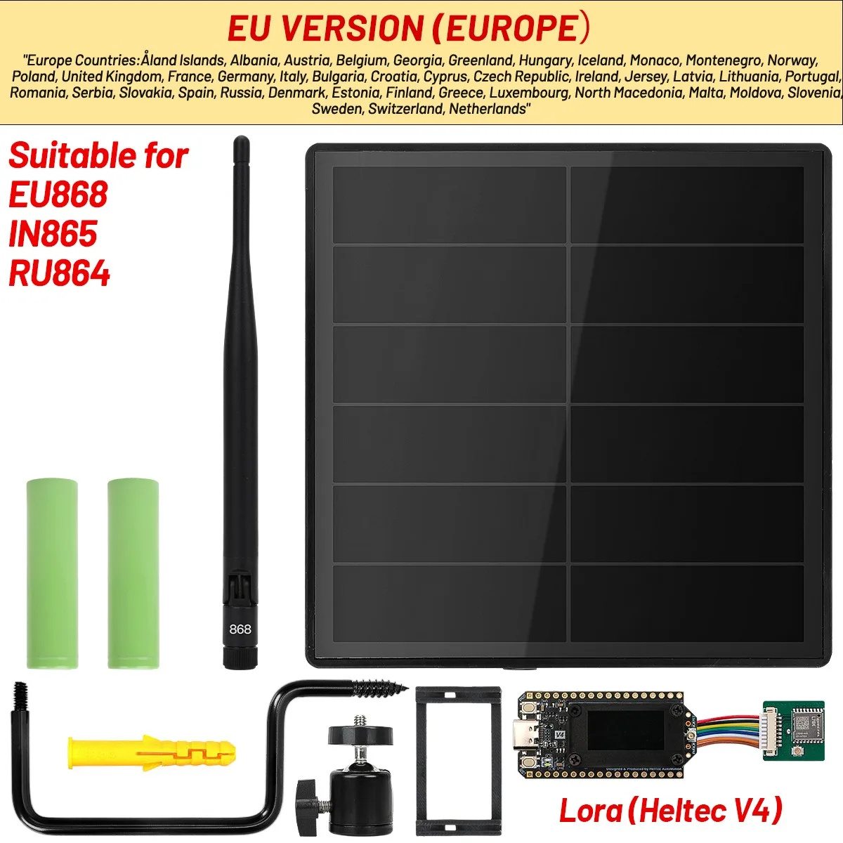Heltec LoRa 32 V4 Solar Aangedreven Meshtastic Node Compatibele Meshcore 28DB GPS WiFi LoRa Batterij Repeater Kit voor IoT Apparaten
