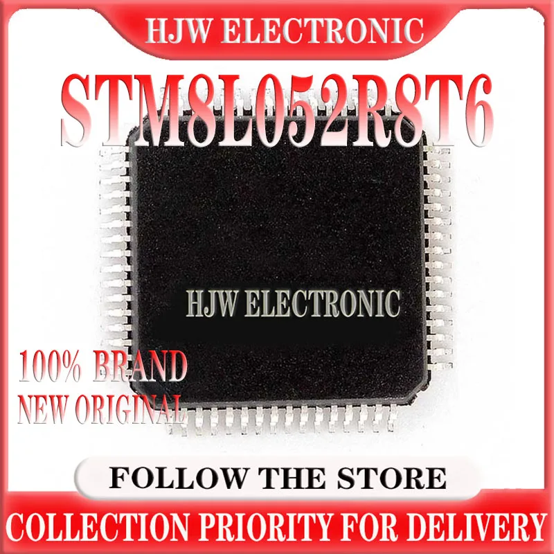 

10-100PCS original genuine STM8L052R8T6 LQFP-64 16MHz/64KB flash memory/8-bit microcontroller-MCU