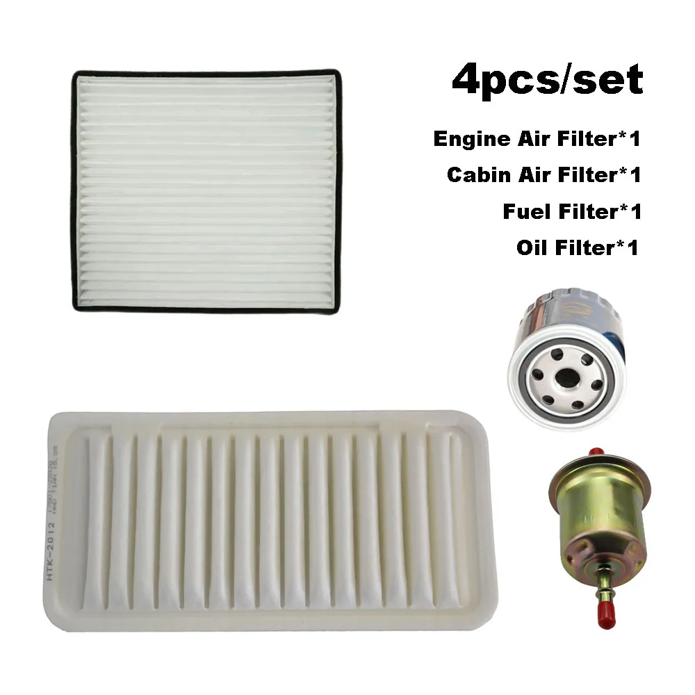 

4pcs Filter Set For BYD G3 1.8L 2009-2016 2014 G3R / F3 L3 483QA BYD483QB Engine Cabin A/C Air Fuel Gas Oil Filter Accessories