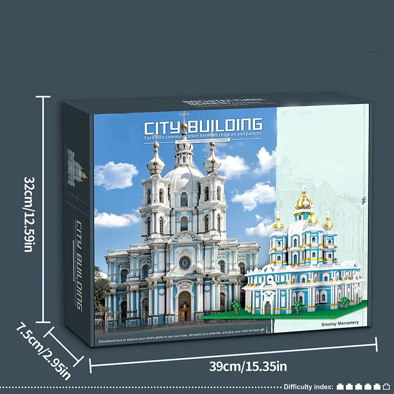 3737PCS Smolny Kerk Model Bouwstenen Wereldberoemde Attracties Architectonische Street View Bricks DIY Speelgoed Vakantiegeschenken