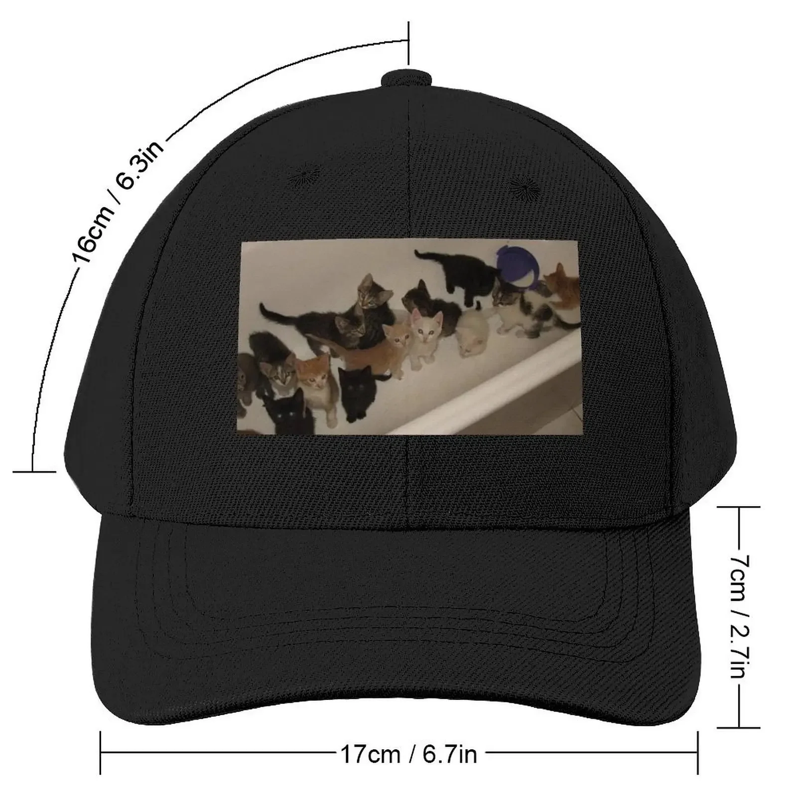 Kitten bath Baseball Cap Mountaineering Uv Protection Solar Hat Fashion Beach Christmas Hat Men's Hats Women's