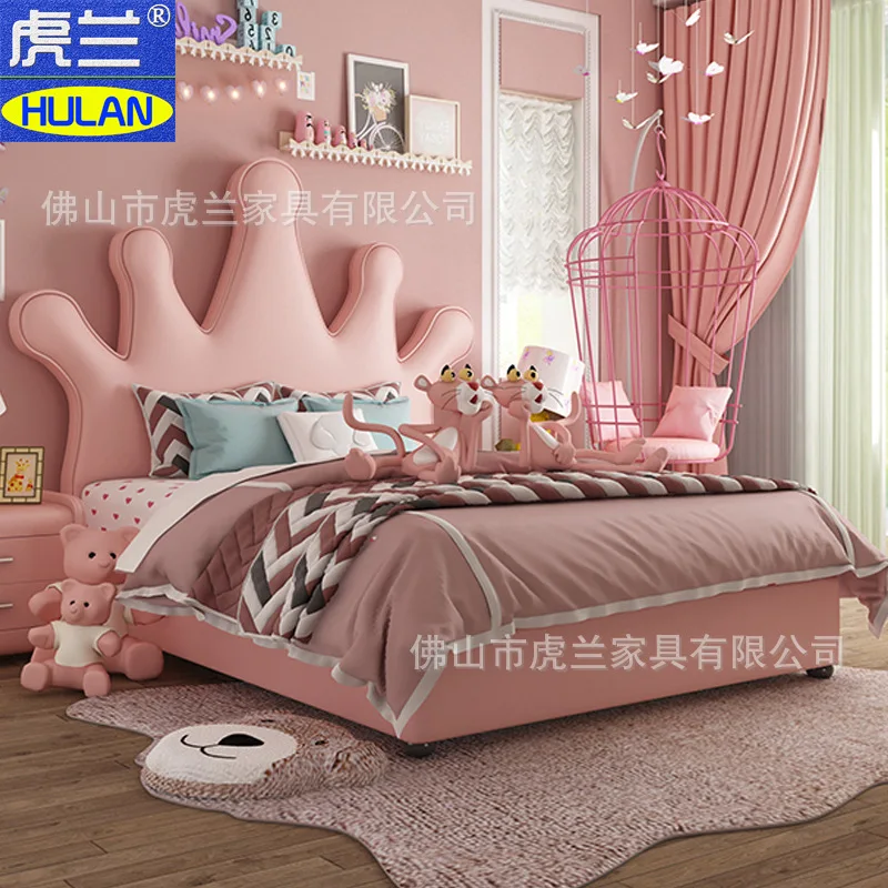 Children's Furniture Girl Girl Juvenile Child bed daughter soft Packer bed 1.5m 1.2M1.8 small Household