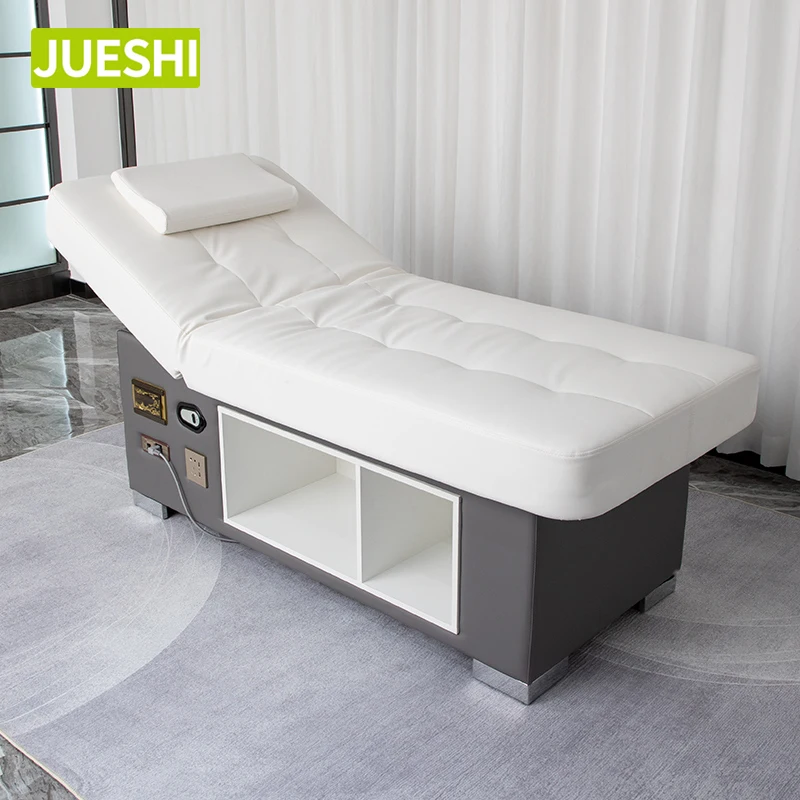 

JUESHI Beauty Spa Furniture Massage Table Bed Wooden Facial Bed Wooden Beauty Bed set of furniture for beauty salon