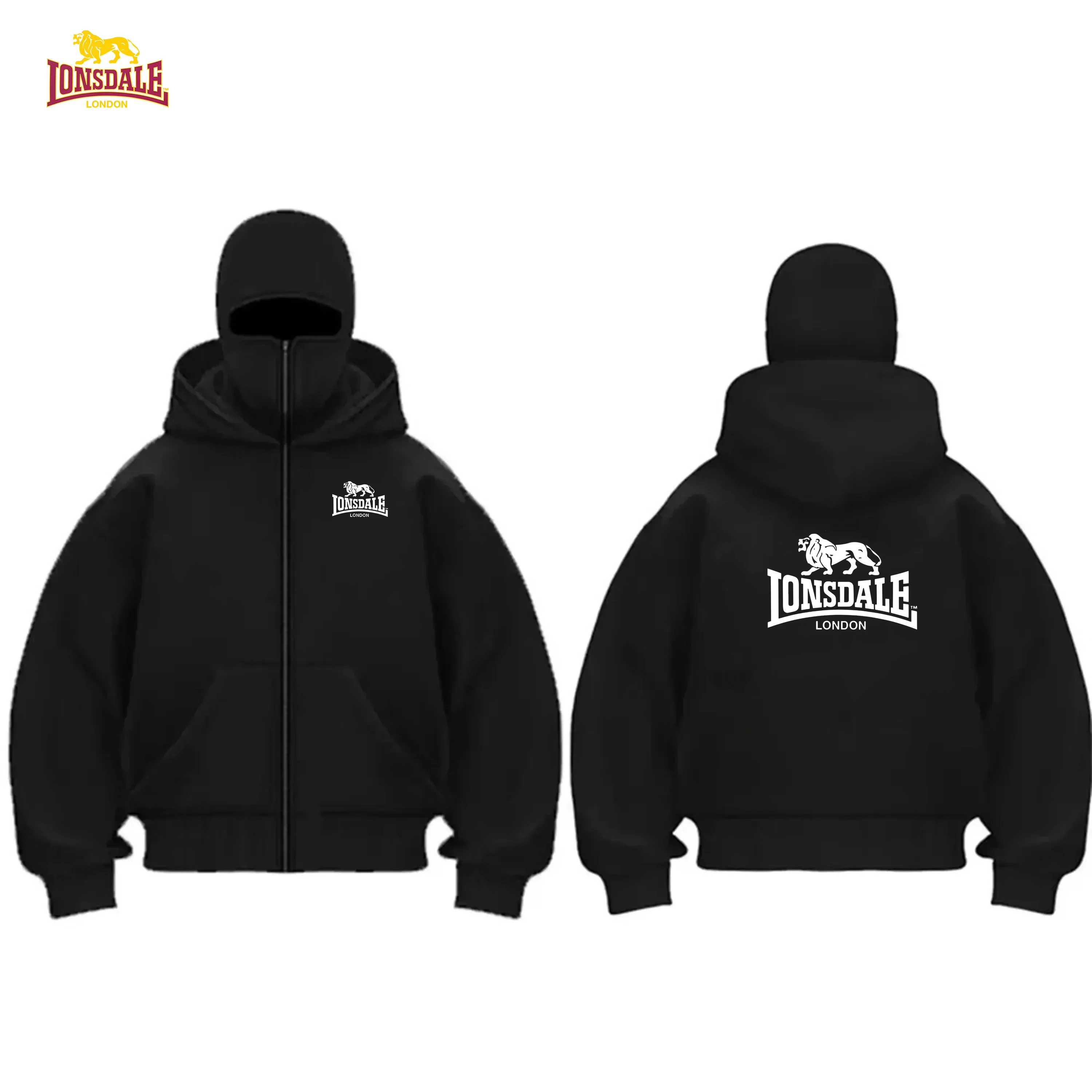 

New men's hooded sweatshirt with zipper, autumn and winter prints, casual sports shirt, casual sports shirt with street cap and