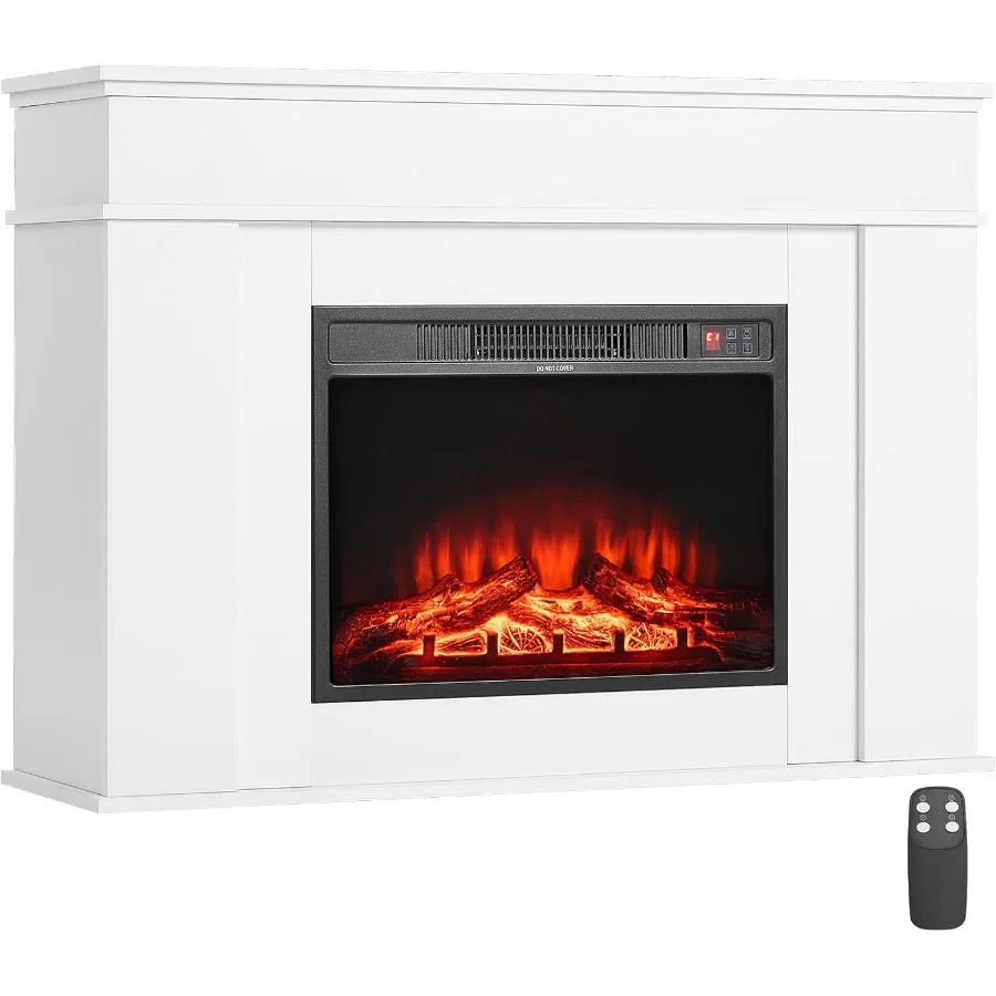 

43-дюймовая отдельно стоящая электрическая каминная печь с каминной мощностью 1500 Вт, 5120 БТЕ, нагрев, защита от перегрева, регулируемый пламя