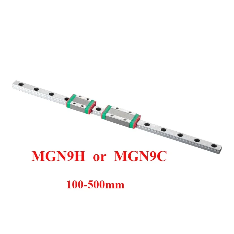 

9mm Linear Guide MGN9 100 150 200 250 300 350 400 Mm Linear Rail + MGN9H or MGN9C Block 3d Printer CNC Rails Ballusters Railing