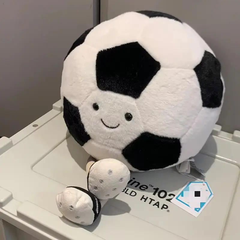 9/25cm 시뮬레이션 새로운 축구 및 농구 플러시 장난감 만화 애니메이션 귀여운 선물로 가득 찬 어린이 생일 재미 인형