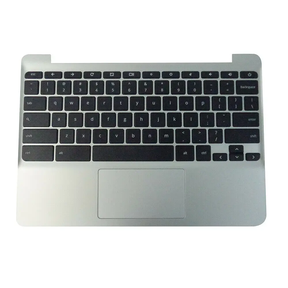 

New Palmrest Top Case with Keyboard & Touchpad For HP Chromebook 11 G5 11-V Silver 900818-001