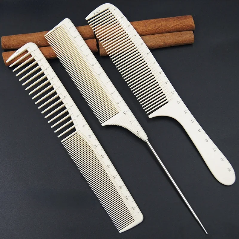 New Comb Hairdressing Size Comb Stylist Professional Hair Cutting Combs Women\'s Pointed Tail Flat Head Ruler Salon Styling Tools