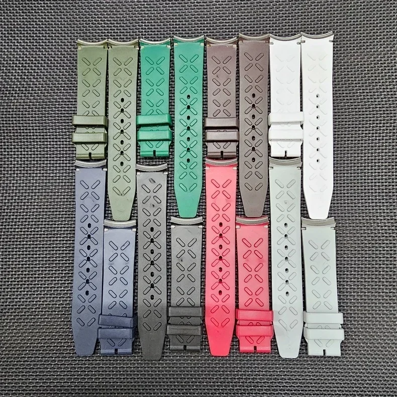 NF Precision steel head arc mouth fluororubber watch strap replacement  Portugal IW371607  358312 watch rubber strap 20MM