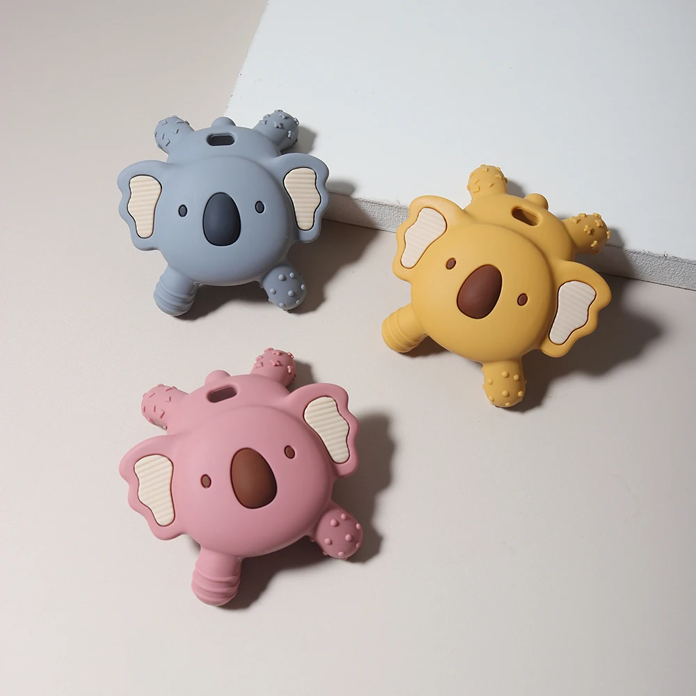 2026 New Koala Silicone Teether Toy Food Grade Cartoon Baby Teething Toy Cute Animal Rattle Baby Gift view 2
