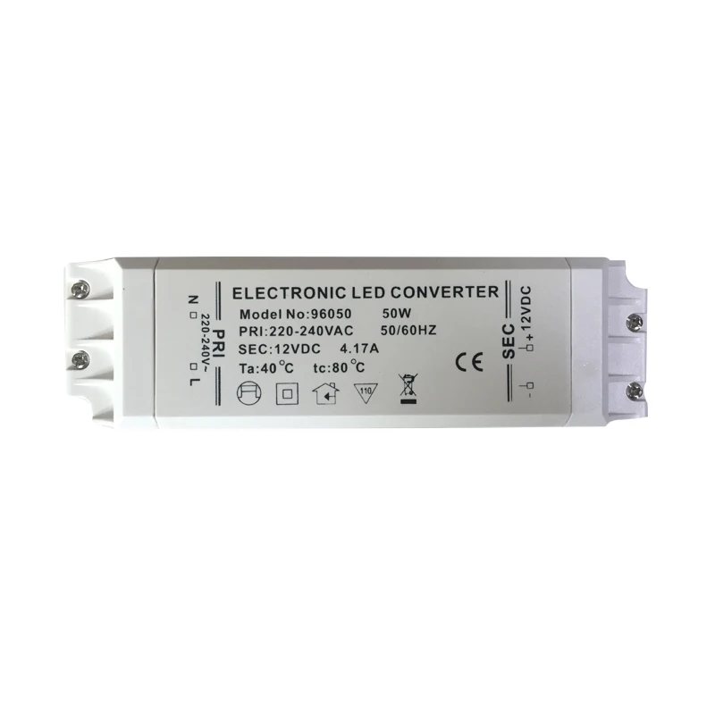 Transformador de Controlador led, fuente de alimentación para lámpara led, luz descendente, CE UKCA 50w 30w 18w 12w 6w dc 12V 1A