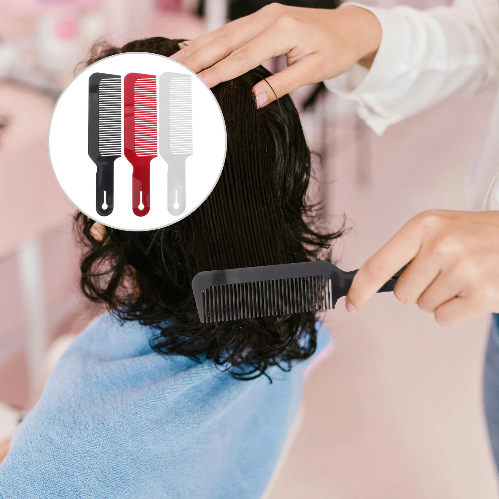 

12Pcs Hairdressing Comb Professional Barber Hair Comb Safety Styling Accessory Haircut Tool for Men Salon Fine Hair Detangling