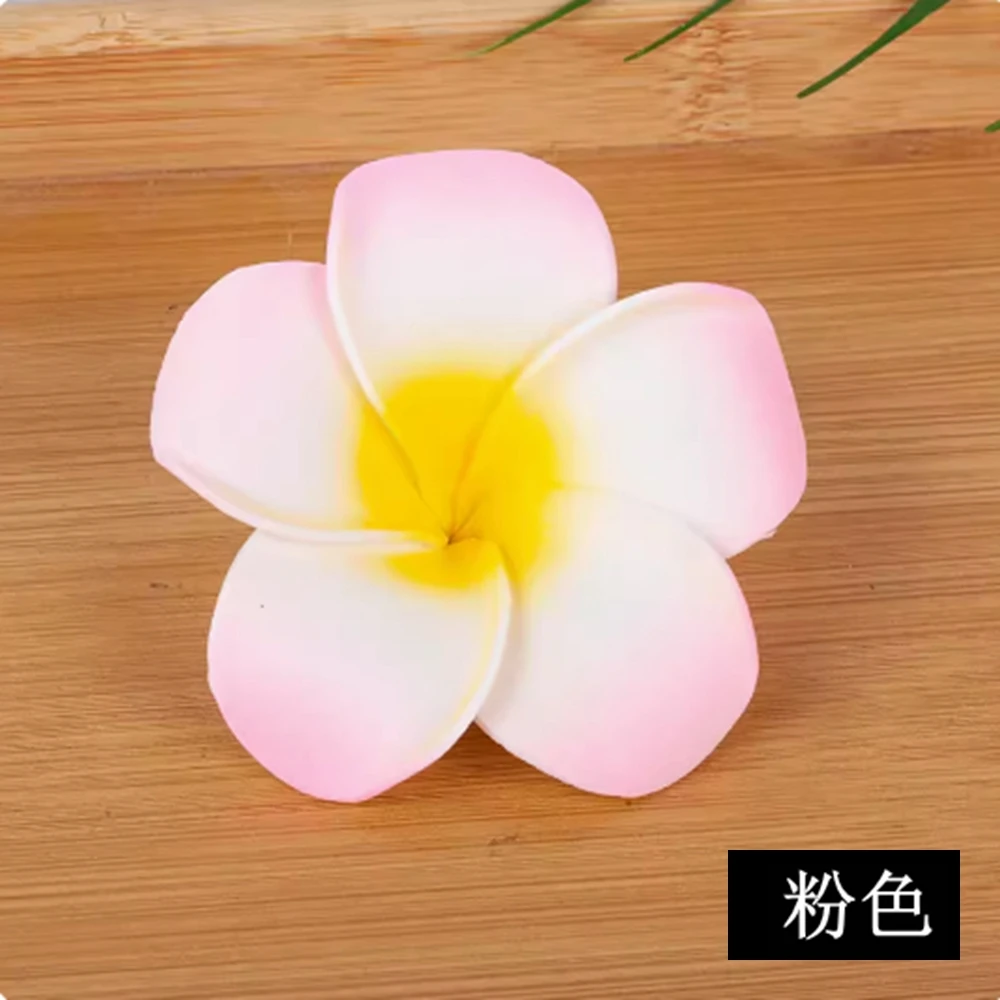 10 teile/los 4/5/6/7/8 cm Plumeria Hawaiian Schaum Frangipani Künstliche Blume Kopfschmuck Blumen hochzeit Party Dekoration – Detail 11