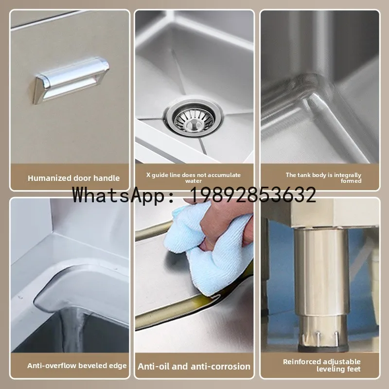 CZ モダンミニマリスト 304ステンレス製シンクキャビネッ - Commercial Kitchen Double Sink のレビューと価格