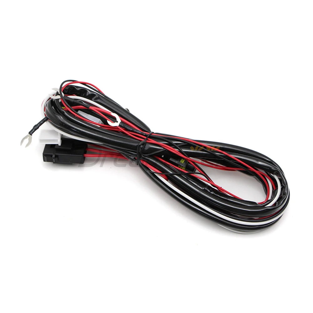 Universal Fog Light Wiring Relay Harness H8 H9 H11 LED Work Lights Lamp Wire Fuse ON/OFF Switch