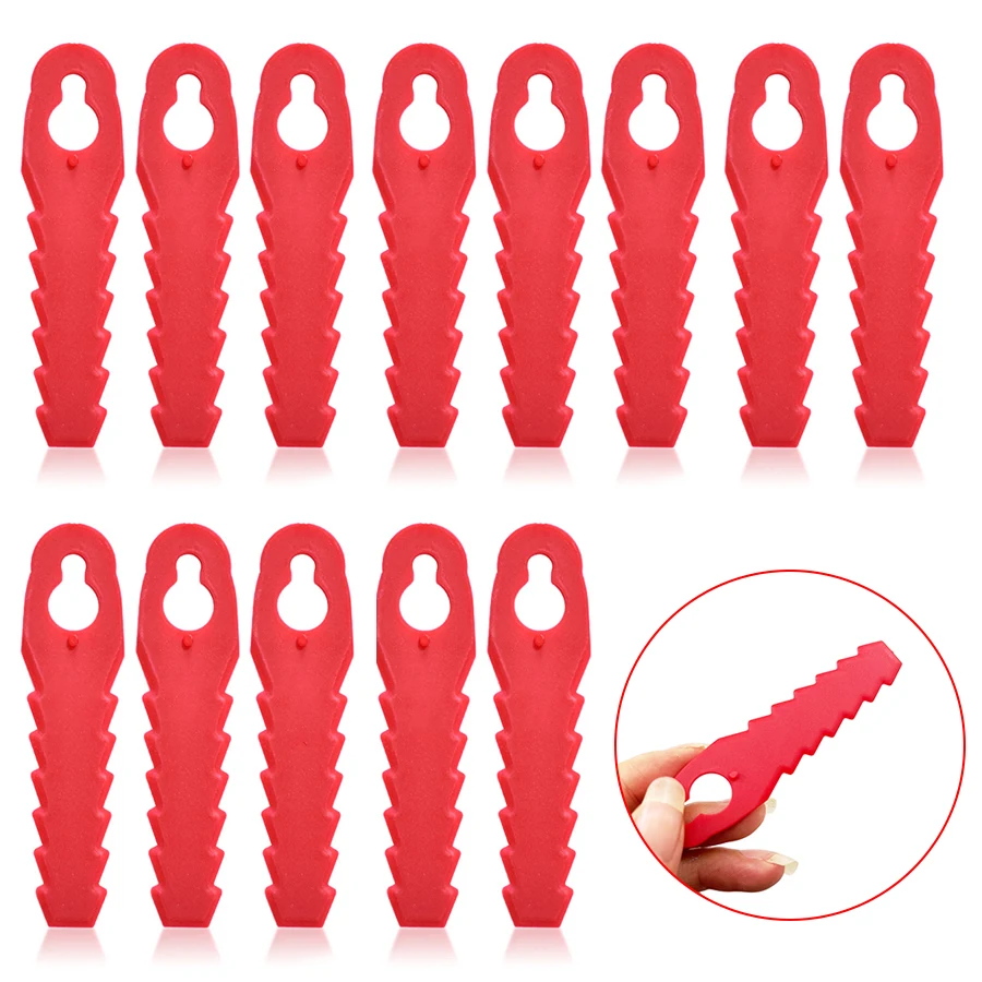 Substituição Lâmina de Plástico para Cordless Grass Trimmer Cortador de Grama Cabeça Strimmer Acessórios Ferramenta 10×5 mm 10 Pcs 20 Pcs